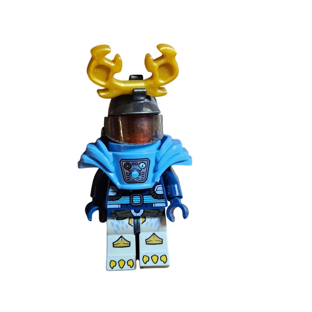 LEGO Ninjago Samurai X Minifigure‎ Helmet Visor Blue Gold Collectible Toy